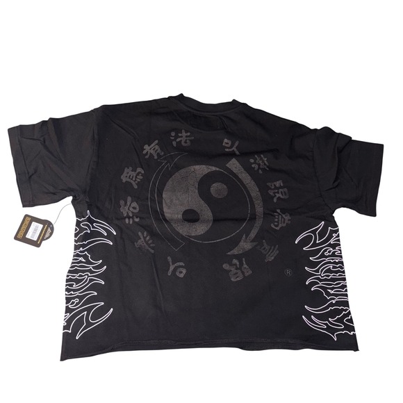 Bruce Lee Darc‎ Sport Tee Black T-Shirt Mens XL Raw Hem Box Cut Cropped 204/1000 - Picture 2 of 6